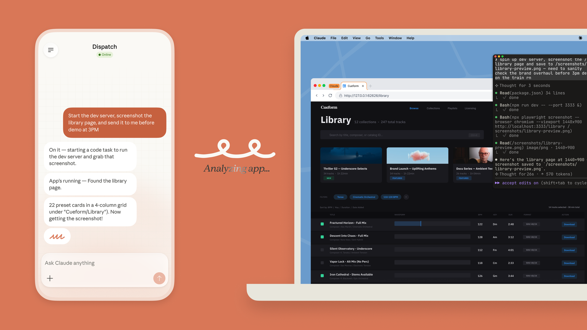 Dispatch — du mobile vers le bureau